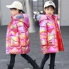 Imbottiture Cappotto 2024 Giacca Invernale Per Le Ragazze Impermeabile Lucido Con Cappuccio Per Bambini Tuta Sportiva Abbigliamento 3-13 Anni Adolescenti Bambini Parka tuta da neve