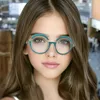 Lunettes de soleil rondes Anti-lumière bleue, verres optiques de Style TR90 pour femmes et filles, couleur bonbon