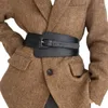 Belts Crocodile Pattern PU Leather Wide Belt Women Coat Dress Corset Accessories 2024 Fashion Luxury Designer Cummerbunds For Female