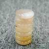 Pendant Necklaces Natural White Chalcedony Ping An Clasp Bracelet Necklace Loose Beads DIY Accessories 30mm Jewelry