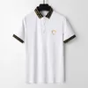メンズポロシャツ2024夏のデザイナーヨーロッパとアメリカカジュアルピュアコットン短袖Tシャツクラシック刺繍文字パターン印刷服を綿M-3xl