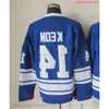 Film CCM Vintage Eishockey 13 Mats Sundin Trikots 14 Dave Keon 29 Mike Palmateer 13 Mats Sundin Herren Sticktrikot Weiß Blau Gr 72