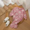 衣類セット秋の幼児の子供の服セット幼児用服装長袖花柄のプリントスウェットシャツトップドローストリングパンツ2PCSスーツ
