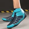 New Anti Slip Boxing Shoes Womens Mens Professional Fighting Training Shoes Youth Wrestling Shoes