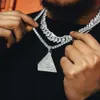 Biżuteria hip -hopowa męska mrożona niestandardowa piramida wisiorek 925 srebrny srebrny vvs moissanite diamentowy wisiorek