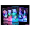 Night Lights Mini Led Party Square Color Changing Ice Cubes Glowing Blinking Flashing Novelty Supply Drop Delivery Lighting Indoor Dhtfx