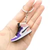 Keychains Lanyards Emation 3D Mini Basketball Shoes Three Nsional Model Keychain Sneakers Couple Souvenir Mobile Phone Key Pendant D 39NX