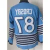 Men Vintage Classic Hockey 87 Sidney Crosby Retro Jersey 71 Evgeni Malkin CCM Black White Blue Yellow Team Color Brodery and Sewing 34