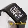 Richardmills RM016 Watches Automatic Mechanical Men's Watch Titanium Case Full Hollow Black Carbon Fiber Material Watch Diameter 49.80x38.00mm Fun K6pl