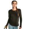 Lu-Wt188 Femmes Yoga chemise filles rétrécissement en cours d'exécution à manches longues dames tenues décontractées vêtements de sport pour adultes exercice vêtements de Fitness Sh 59