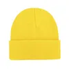 Beanie/Totenkopfkappen Unisex Neon Beanies Helle Wintermützen Strickmütze Damen Herren Einfarbig Skullies Orange Grün Gelb Schwarz Grau 240125