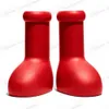 2023 Hot MSCHF Big Red Men Women Children Girl Rain Boots Baby Designers Thick Bottom Non-Slip Rubber Platform Bootie Fashion astro boy E I84J#