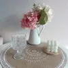 Tischsets, 38 cm, rund, Baumwolle und Leinen, wärmeisolierend, für Küche, Esszimmer, Bohemian-Stil, rutschfeste Tasse, Heimdekoration