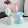 2pcs vazolar pembe bowknot ile plastik çiçek vazo