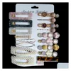 Barrettes Barrettes Perle Épingle À Cheveux Ensemble Collection Mode Amazon Acrylique Acide Pinces À Cheveux Combinaison Cadeau De Noël Femmes Bijoux D DHF3O