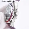 Ap Watch Diamond Moissanite Iced Out могут пройти испытание Цвет Мужские механические дизайнерские часы 40 мм Светящиеся сапфировые наручные часы Водонепроницаемые Montre De Luxe