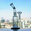 Blauw Zwart Matrix Perc Glazen Bong Waterpijpen Heady Water Pipe Dab Rig Bubbler met 14 mm Joint Ice Catcher Rookaccessoire