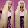 250 Density 13x4 Straight 613 Honey Blonde Lace Front Human Hair Wig Brazilian 30 32 Inch 360 Color Wig 13x6 HD Lace Frontal Wig 240123