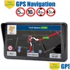 Auto-GPS-Zubehör HD 9-Zoll-LKW-Navigator Bluetooth Avin-Unterstützung Mtiple-Fahrzeugnavigation mit Sunshade Shield 8 GB-Karten Drop Dhdhf