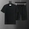 Tracksuits Summer t Shirts + Shorts Clothing Sets with Letters Casual Streetwear Trend Suits Men Breathable Tees Pants RLEC