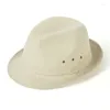 Berets Fedora Hat para homens primavera e verão ao ar livre sombra respirável luz pai boné moda retro jazz chapéus panamá bonés masculinos