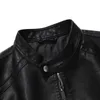 Herrenjacken Herren Kunstlederjacke Motorrad 8Xl Herrenjacken Schwarz Jaqueta De Couro Masculina Outwear Männlich Pu-Leder Herrenmäntel Marke J240125