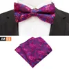 Bow Ties Tide Mans Plum Blossom Polyester 12 6cm bowtie 25 25 cm näsduksuppsättning bröllop affärsficka fyrkantig slips