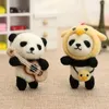 Kit d'emballage de matériel de poupée inachevé de panda fait à la main en feutre de bricolage, jouets en peluche d'animaux mignons faits à la main pour cadeaux d'anniversaire éducatifs amusants pour enfants 240124