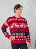 Kobiety swetry świąteczne skoczki dla kobiet mężczyźni pary unisex brzydki sweter świąteczny renifery wydrukowane dzianinowe bluza świąteczna santa