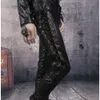 Hot Selling New Products In Spring And Autumn, European And American Solid Color PU Strap Casual Men's Leather Pants