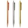 Straight Slim Metal Ballpen Wholesale Retractable Silver,Gold,Rose gold Plated Pen Shiny Mirror Sparkle Finishes Plating Gel pen