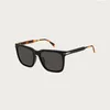 Sunglasses Retro Aesthetics Rectangle Style For Men Classic Color Scheme Hand Craft Acetate Frame Customizable Lenses