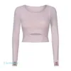 Luyogasports Lu-01 Yoga-Sport-BH für Damen, Fitnessstudio, Fitness-Kleidung, langärmeliges T-Shirt, gepolstert, halbe Länge, zum Laufen, schlankes, athletisches Workout-Top 61