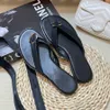 Designer Slides Flip Flops Channellies Flat Slippers Luxury Sandals Women Chain Fashion Summer Beach Mules Casual Shoes Flats