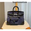 Borsa a mano Rock Cargo di lusso in tela 7a Borse Handswen Palmare in vera pelle BluW2BL