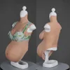 Costume Accessories 3-9 Month Artificial Fake Baby Bump Tummy Costume Pregnancy Prosthetic Stoh Film Props False Silicone Pregnant Belly