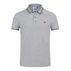 Polo da uomo Polo estiva da uomo Manica corta Traspirante Ricamo solido Camicie Harmont morbide e slim fit con colletto piccolo Blaine