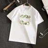 Moda Casual Men's Designer Luksusowy Chaopai Wysokiej jakości towary europejskie 2023 Wiosna i lato Nowy Roewe Rattan Leaf Print T-Shirt z krótkim rękawem miłośnicy