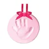 Cuidados com o bebê secagem de ar argila macia handprint pegada kit fundição pai criança mão inkpad impressão digital crianças brinquedos 240125