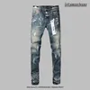 Mode Jeans Designer Gestapelde Jeans Skinny Jeans Paarse Jeans Designer Jeans Heren Jeans Gescheurd Slank Recht Legging Heren Trendy Merken Retro Broeken Heren VS