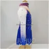 Skating Dresses Liuhuo Figure Dress Girls Teens Blue Ice Dance Skirt Quality Crystals Dancewear Ballet Performance Drop Delivery Spo Dhreo