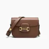 Horsebit 1955 Messenger -Tasche Designer Sattelbeutel Damen echte Leder -Clutch Vintage Handtasche Luxus Crossbody Bag Envelope Klassische Klapppreis Satchel -Umhängetaschen