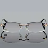 Qifeng Reading Glasses Men Lemond Diamond Cutting Rimless Diopter Persbyopic Macel Male Eyeglasses 1.01.52.02.53.0 QF291 240123