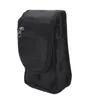 Sacos de cintura para telefone celular preto nylon vertical com cinto clipe bolsa anti-perdido caso de carteira ao ar livre