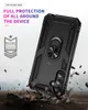 Coque blindée double couche avec anneau métallique rotatif à 360 degrés, étui antichoc avec béquille pour Samsung Galaxy A15 A25 5G A05 A05S