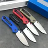 BM BUGOUT 565 EDC 수동 개방형 접이식 나이프 드롭 포인트 블레이드 플레인 엣지 새틴 마감 다양한 색상 손잡이 매일 캐리 및 캠핑 사냥 나이프