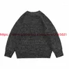 Men's Sweaters RAF SIMONS Sweater Men Women Round Neck Knitted Retro Slogan Patch Sleeve Knit Sweatshirts