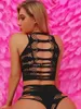 Sexy Set Sexy Fish Net Lingerie Set 2 Piece Transparent Mesh Fishnet Girl Lingerie Underwear Set