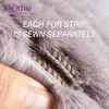 ENJOYFUR Women Winter Fur Headband Knitted Natural Mink Fur Female Headwear Fashion lady Designer Elastic Hair Accessories 240122