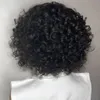 180 -gęstość Brazylijska krótka, sprężysta peruka Bob Bob z Bang Afro Rose Curly Funmi Peruki z Bang Rose Curly Symulacja ludzka peruka do włosów dla czarnych kobiet